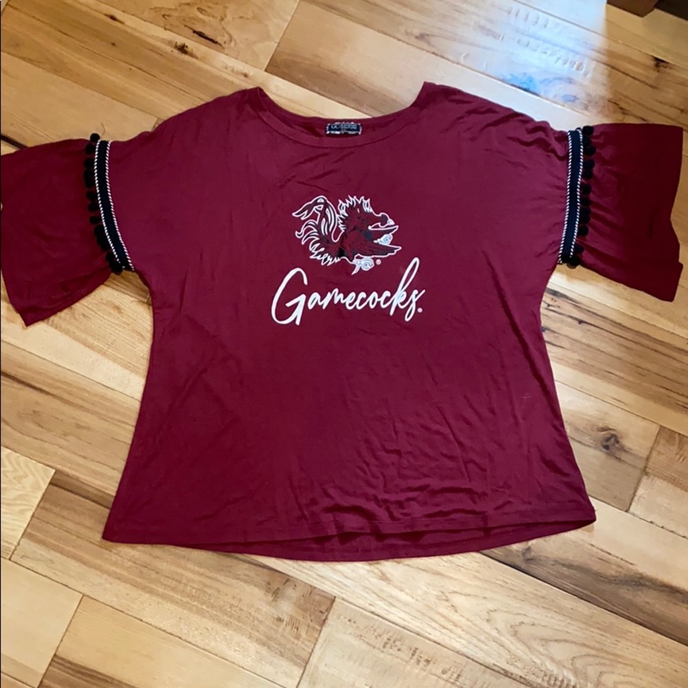 NWOT SC Gamecocks shirt. Size 2x. Bell sleeves 🖤✨